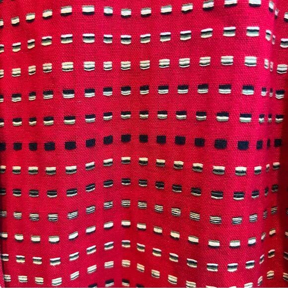 CJ Banks Red Striped Jacket Womens 1X Button Front Cardigan - Picture 6 of 12